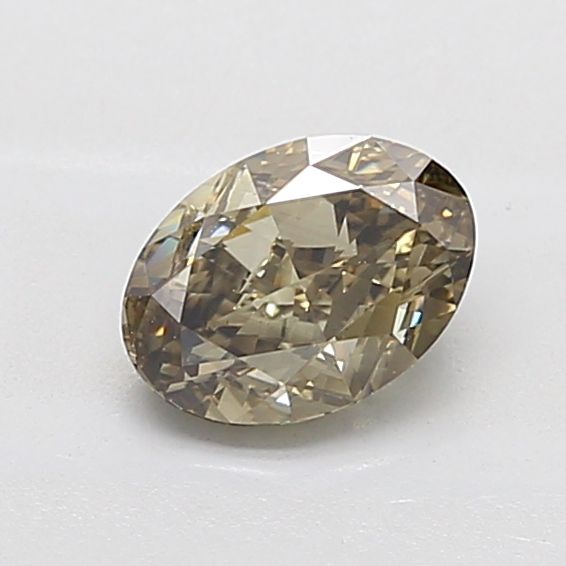 Oval Fancy Vivid Champagne Lab-grown Diamond 1.3ct VS1 loose diamond