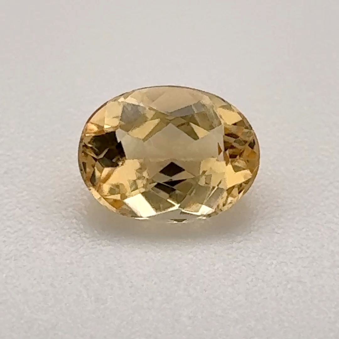 Oval Yellow Topaz 0.785ct loose gemstone