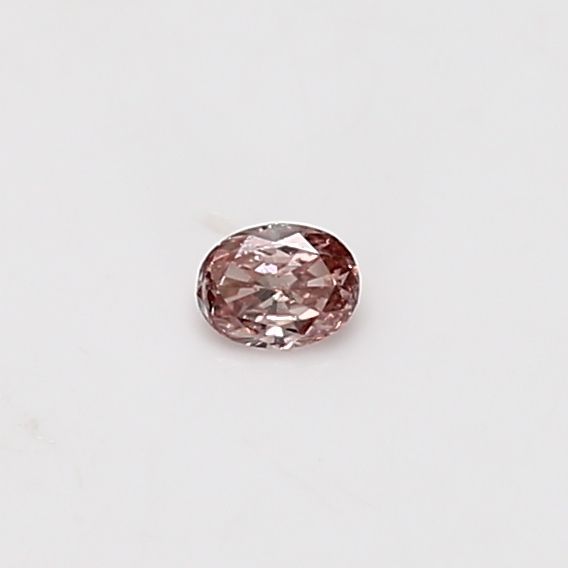 Oval Fancy Orangey Pink Natural Diamond 0.08ct loose diamond