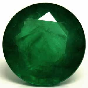Round Green Emerald 3.44ct loose gemstone