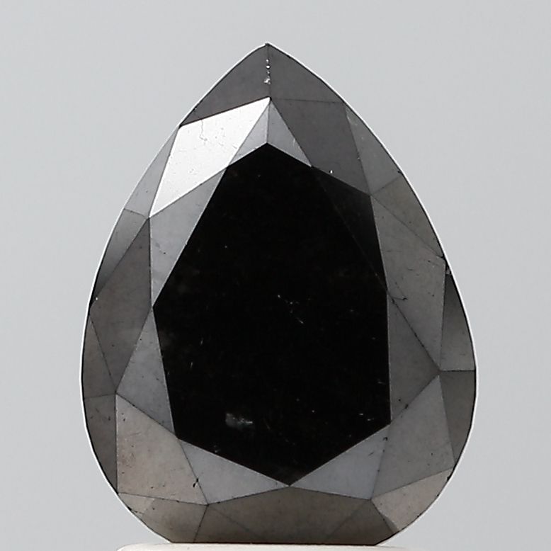 Pear Black Natural Diamond 1.64ct VS1 loose diamond