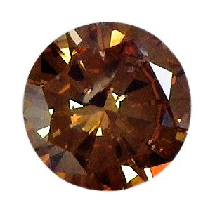 Round Cognac Natural Diamond 0.5ct I1 loose diamond