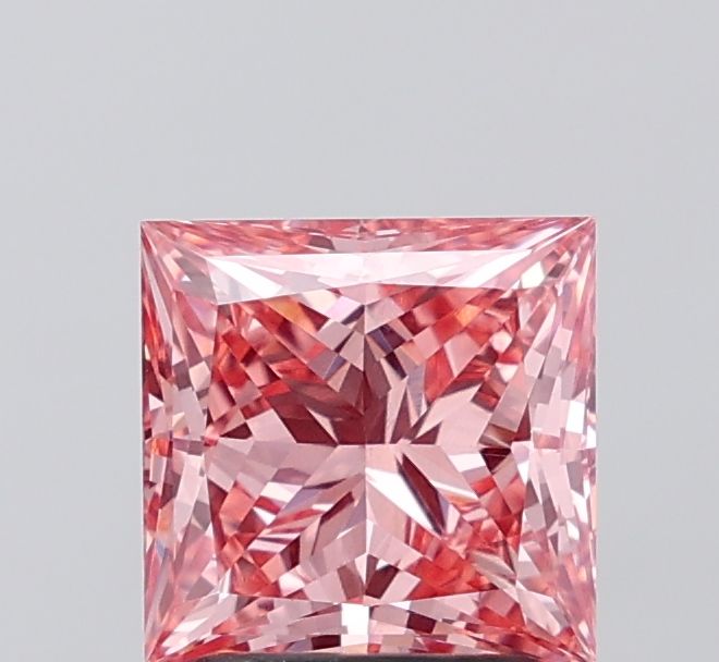 Princess Fancy Vivid Pink Lab-grown Diamond 2.02ct VS1 loose diamond