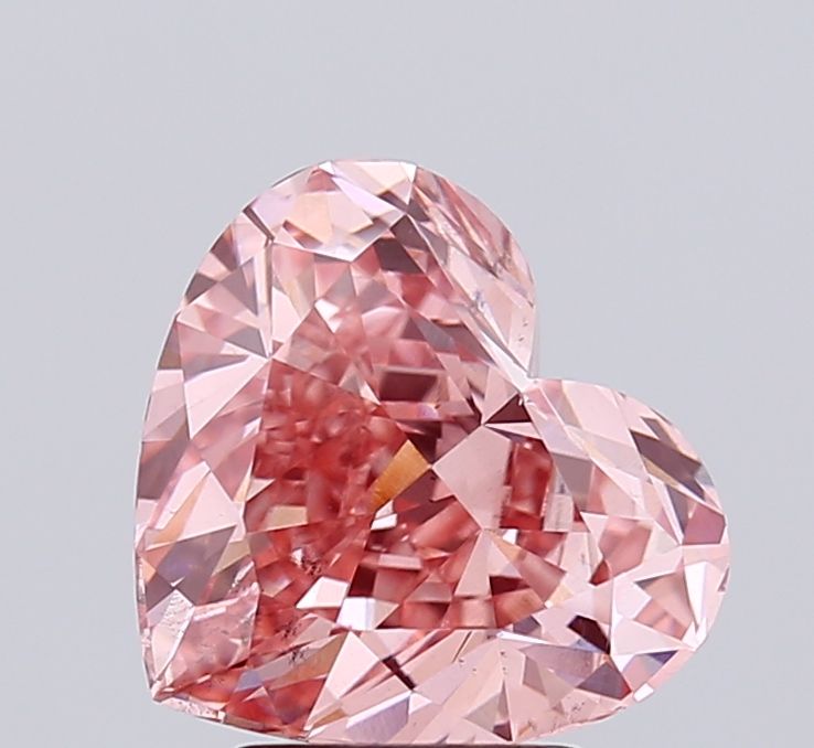 Heart Fancy Vivid Pink Lab-grown Diamond 3.12ct VS2 loose diamond