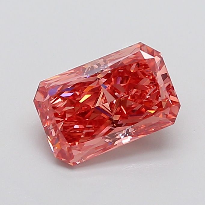Radiant Fancy Vivid Brownish Pink Lab-grown Diamond 3.23ct SI1 loose diamond