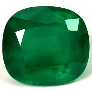 Cushion Green Emerald 4.41ct loose gemstone
