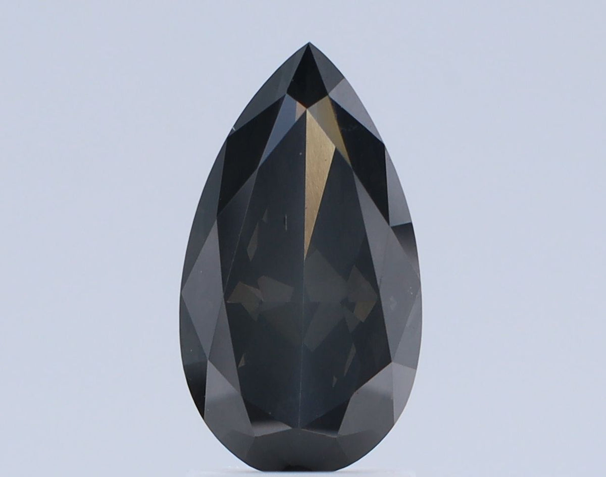 Pear Fancy Dark Gray Natural Diamond 2.01ct I1 loose diamond