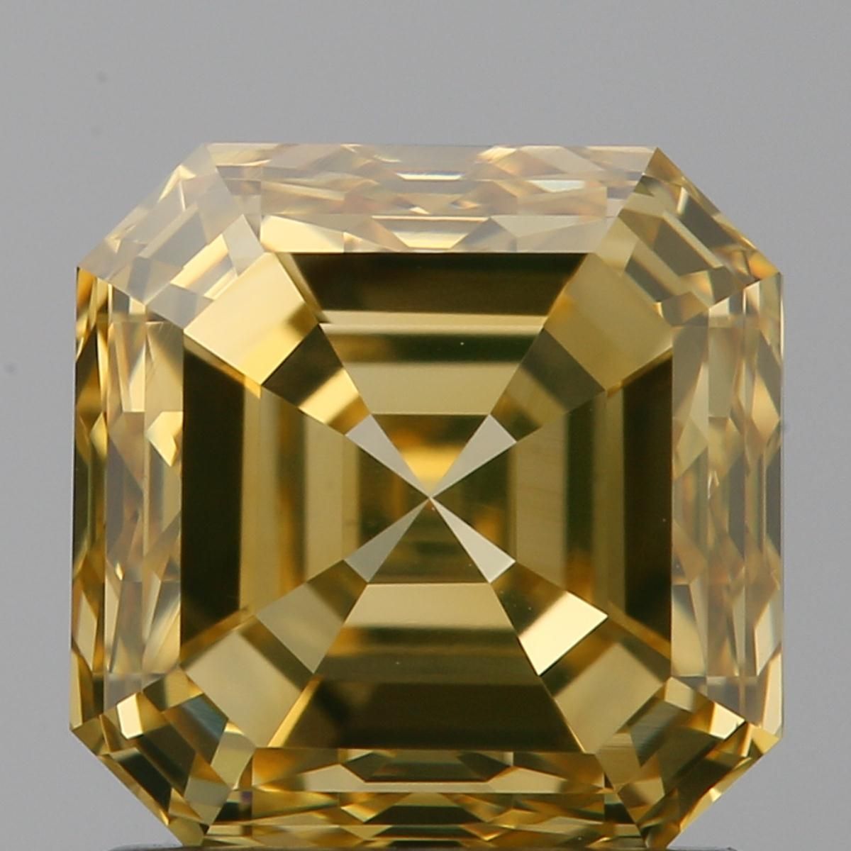 Emerald Fancy Deep Orangey Yellow Natural Diamond 1.5ct VS1 loose diamond