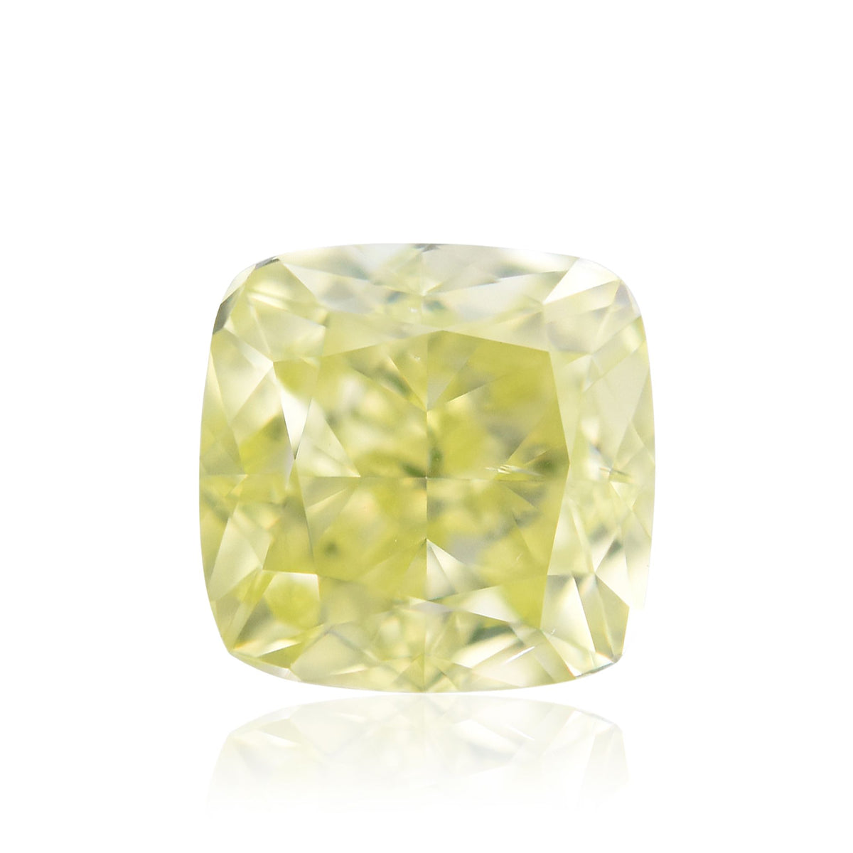 Cushion Fancy Greenish Yellow Natural Diamond 0.92ct SI1 loose diamond