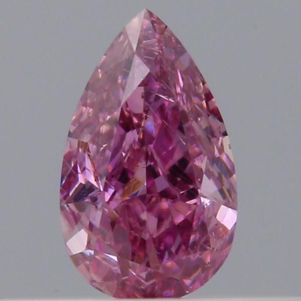 Pear Fancy Deep Pink Purple Natural Diamond 0.2ct SI2 loose diamond