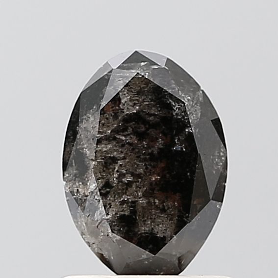 Oval Salt And Pepper Natural Diamond 0.86ct VS1 loose diamond
