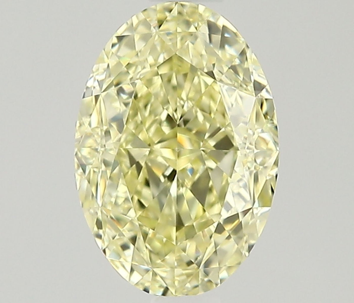 Oval Fancy Light Yellow Natural Diamond 0.9ct VVS1 loose diamond