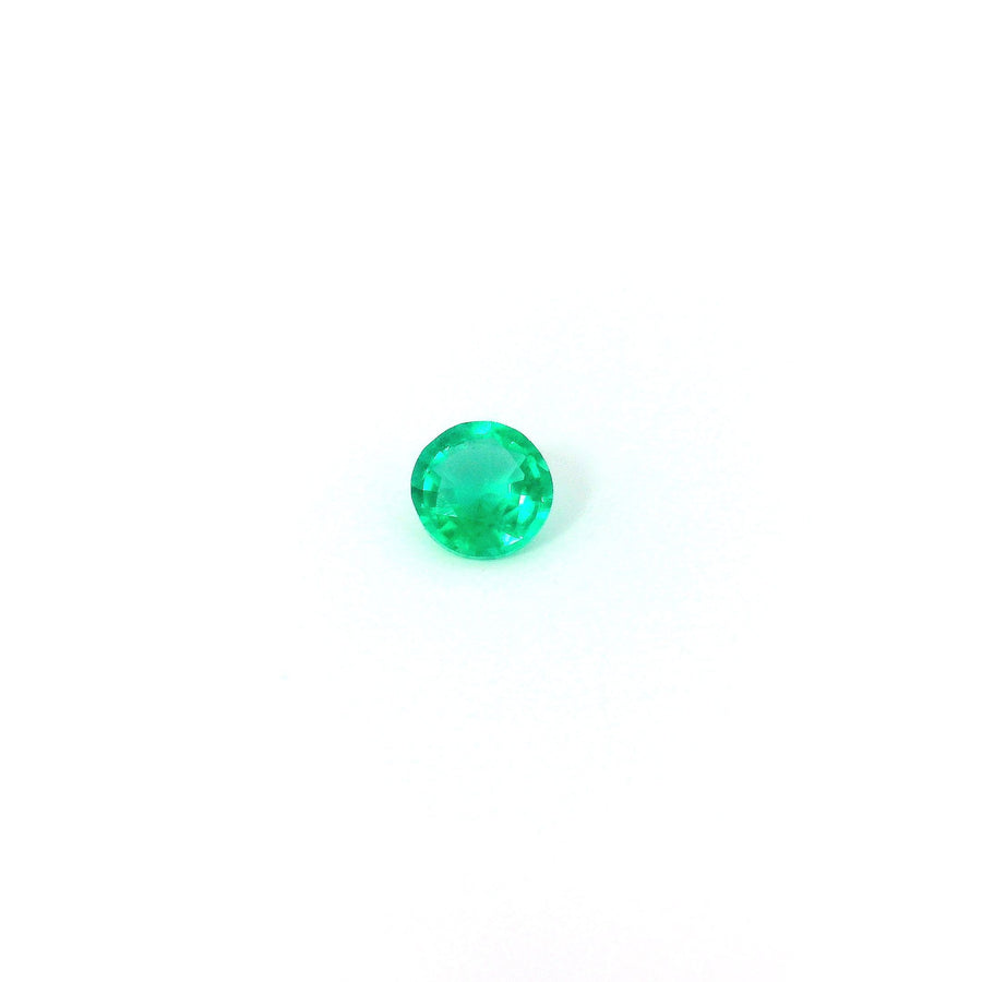 Round Green Emerald 0.16ct loose gemstone