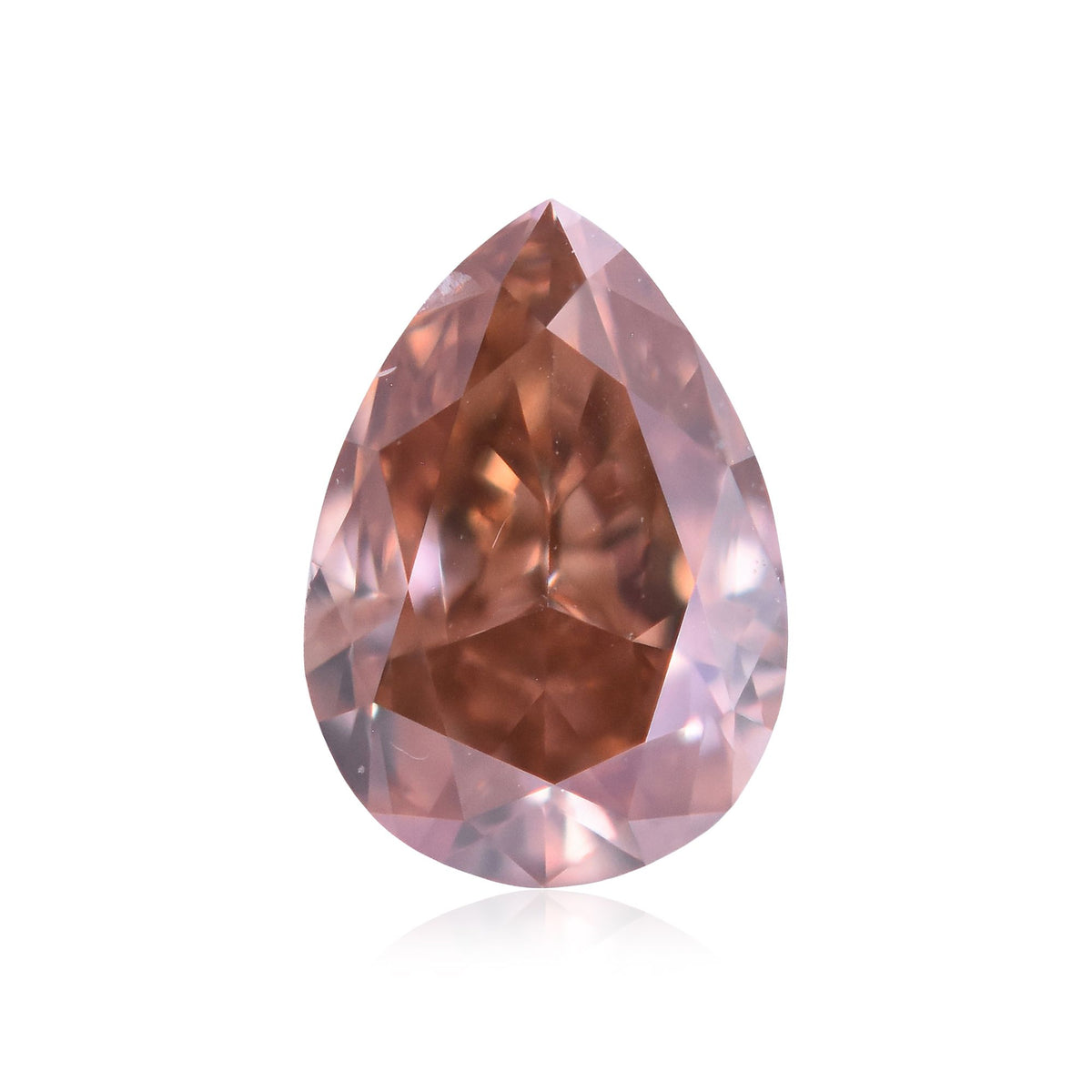 Pear Fancy Deep Brown Pink Natural Diamond 0.3ct SI1 loose diamond
