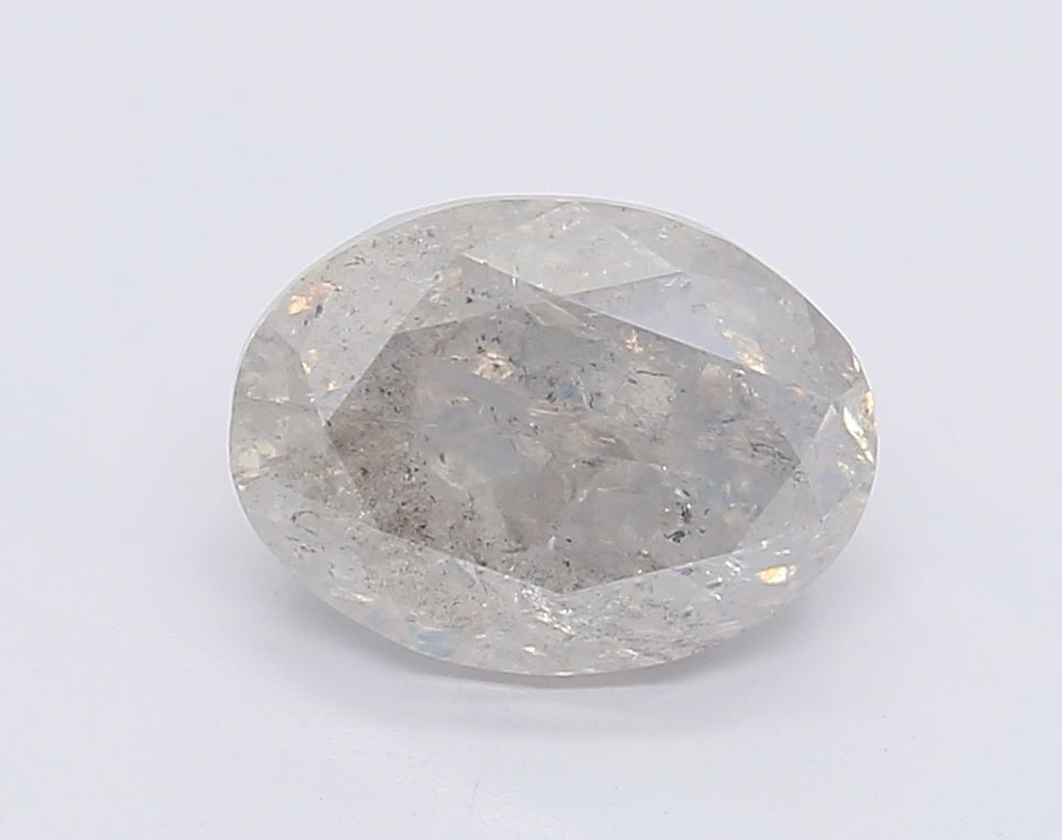 Oval Fancy Light Gray Natural Diamond 1.76ct loose diamond