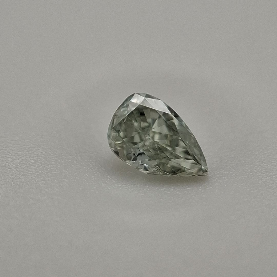 Pear Fancy Yellowish Green Natural Diamond 0.18ct SI1 loose diamond