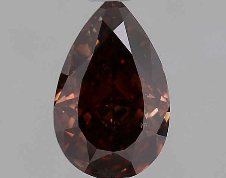 Pear Fancy Dark Orangey Brown Natural Diamond 0.56ct SI1 loose diamond
