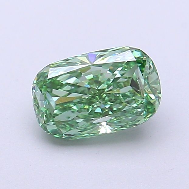 Cushion Fancy Vivid Green Lab-grown Diamond 1.01ct VS2 loose diamond