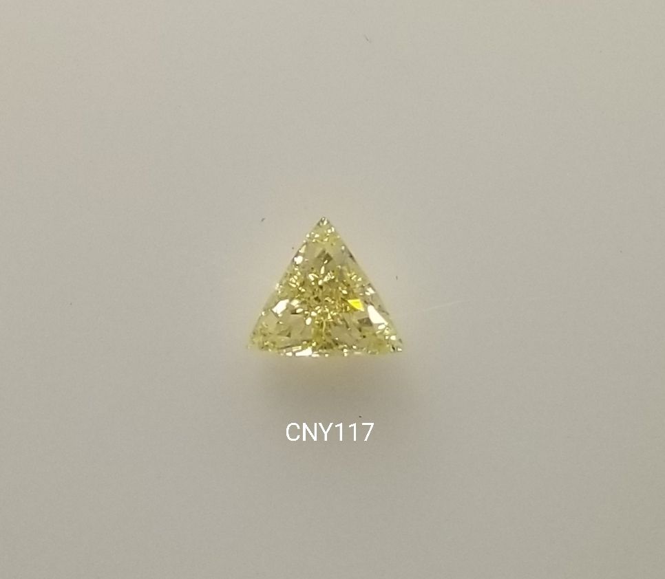 Triangular Fancy Yellow Natural Diamond 0.44ct SI1 loose diamond