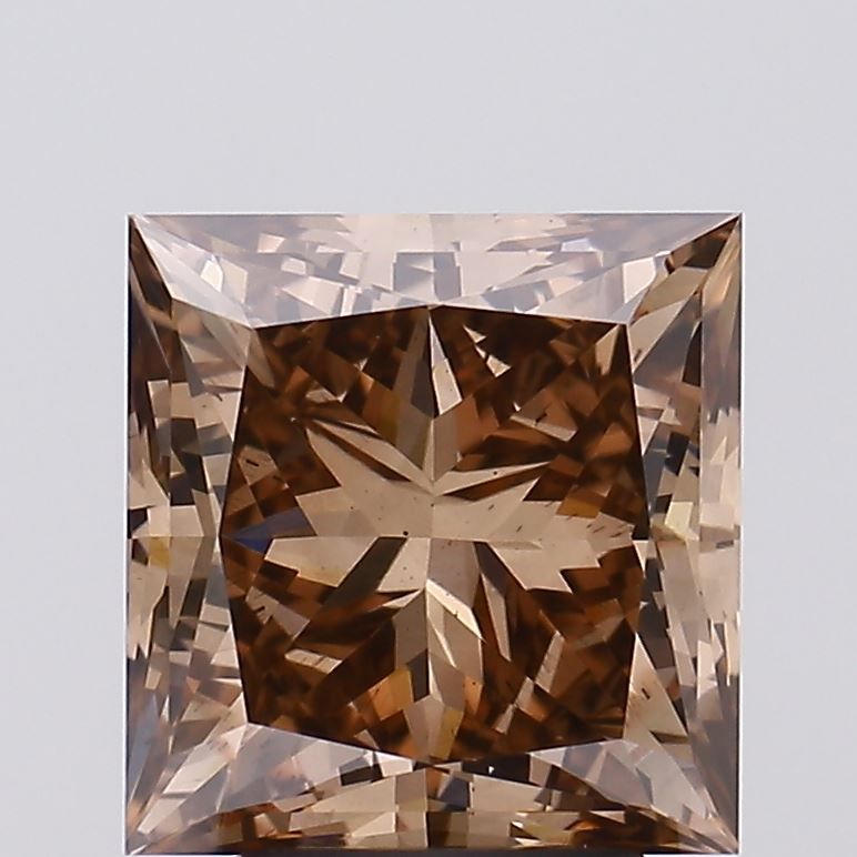 Princess Fancy Brown Lab-grown Diamond 4.03ct SI1 loose diamond