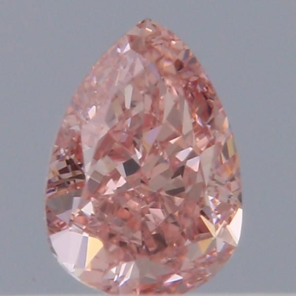 Pear Fancy Orangey Pink Natural Diamond 0.19ct VVS2 loose diamond