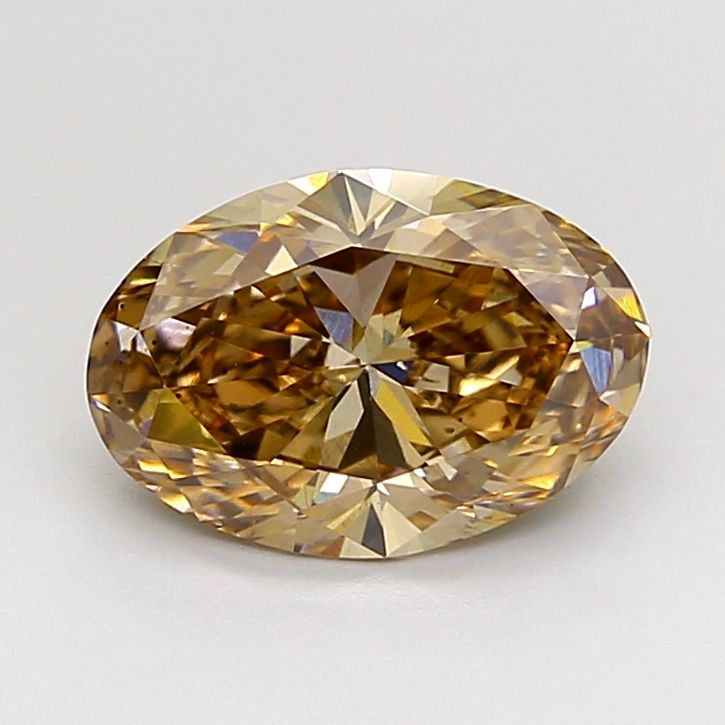 Oval Fancy Light Yellowish Brown Lab-grown Diamond 1.58ct VS2 loose diamond