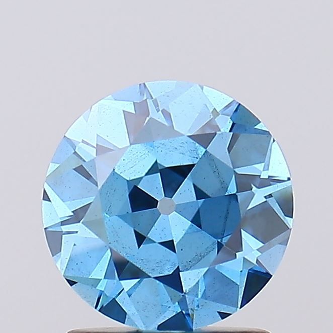 European Cut Fancy Vivid Blue Lab-grown Diamond 1.51ct SI1 loose diamond