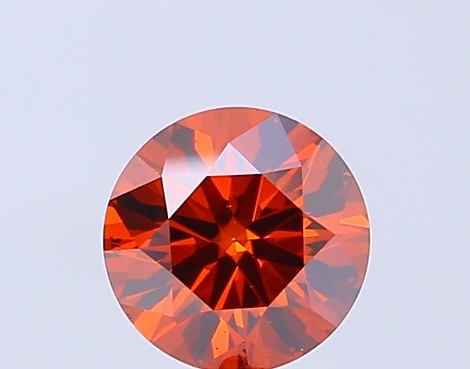 Round Fancy Vivid Brownish Orange Lab-grown Diamond 1.21ct VS2 loose diamond