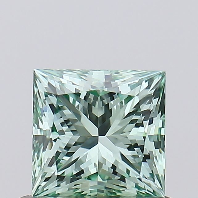 Princess Fancy Vivid Green Lab-grown Diamond 0.7ct VS1 loose diamond