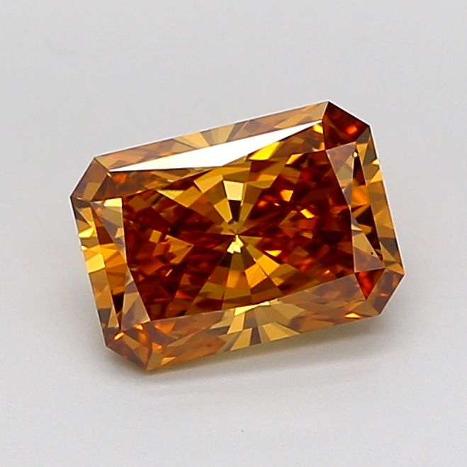 Radiant Fancy Vivid Orange Lab-grown Diamond 1.63ct VS1 loose diamond