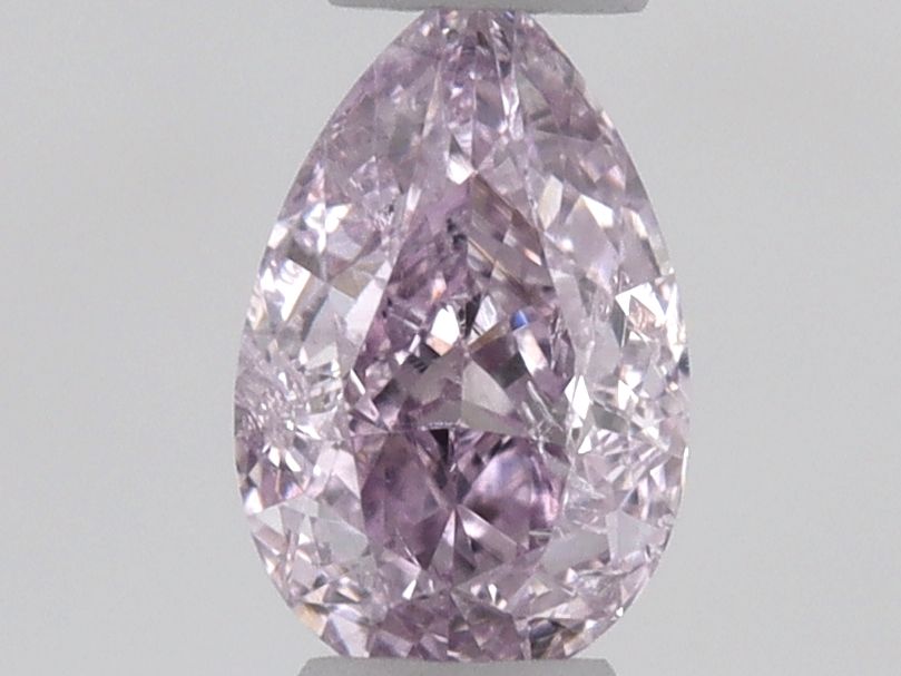 Pear Fancy Pink Purple Natural Diamond 0.18ct I1 loose diamond