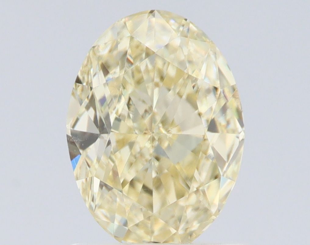 Oval Fancy Light Yellow Natural Diamond 1.11ct VS2 loose diamond