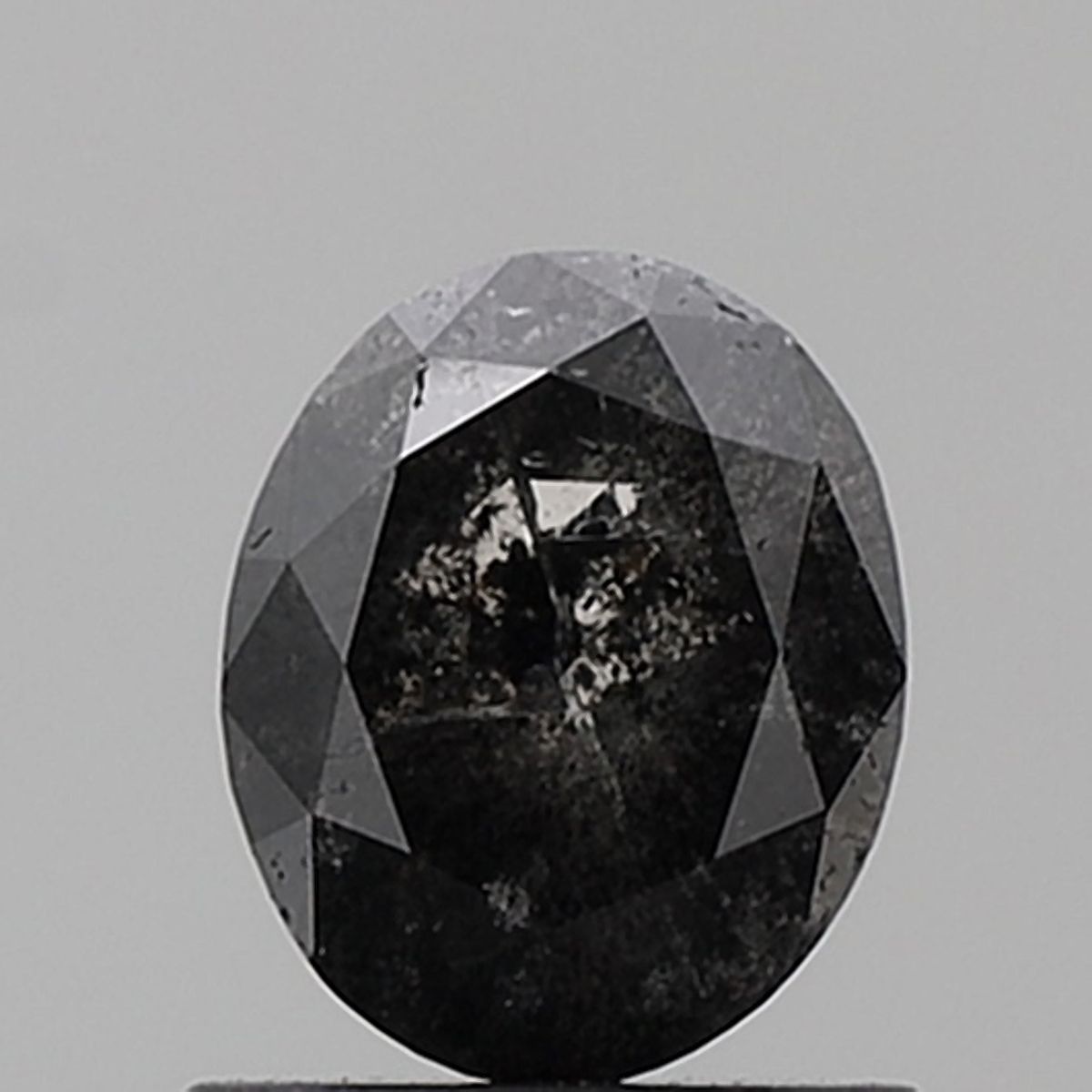 Oval Salt And Pepper Natural Diamond 1.18ct VS2 loose diamond