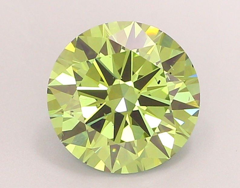 Round Fancy Vivid Green Lab-grown Diamond 2.69ct SI1 loose diamond