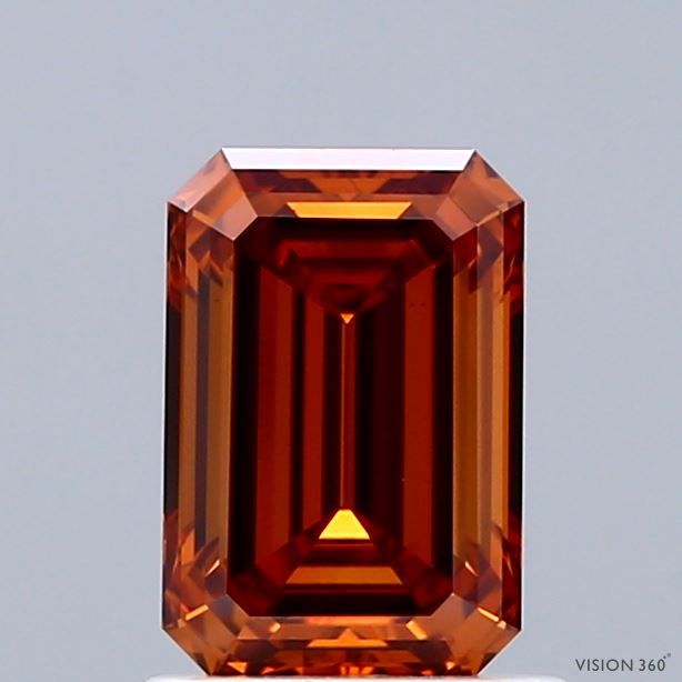 Emerald Fancy Vivid Orange Lab-grown Diamond 1.22ct VVS2 loose diamond