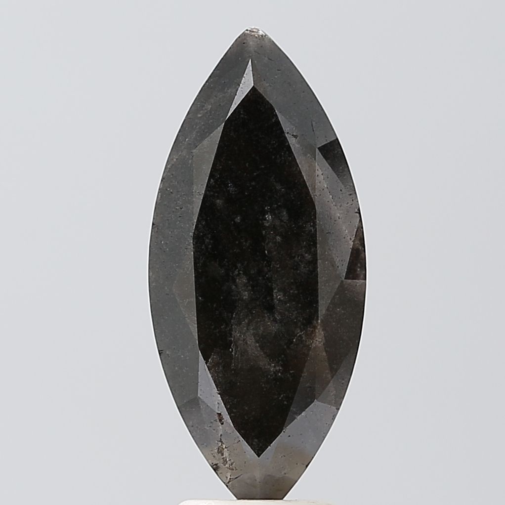 Marquise Salt And Pepper Natural Diamond 3.89ct VS2 loose diamond