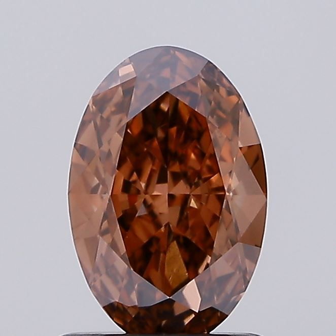 Oval Fancy Brown Lab-grown Diamond 1.2ct VVS2 loose diamond