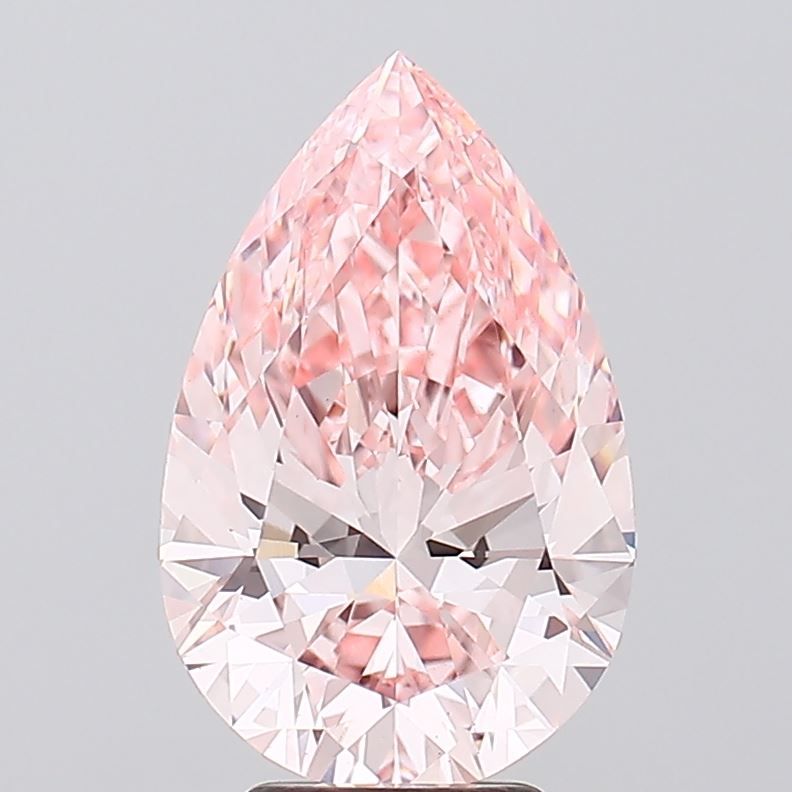 Pear Fancy Vivid Pink Lab-grown Diamond 4.56ct VS1 loose diamond