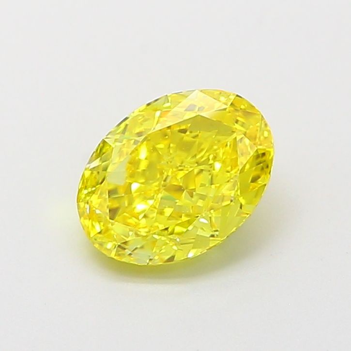 Oval Fancy Vivid Yellow Lab-grown Diamond 1.08ct IF loose diamond