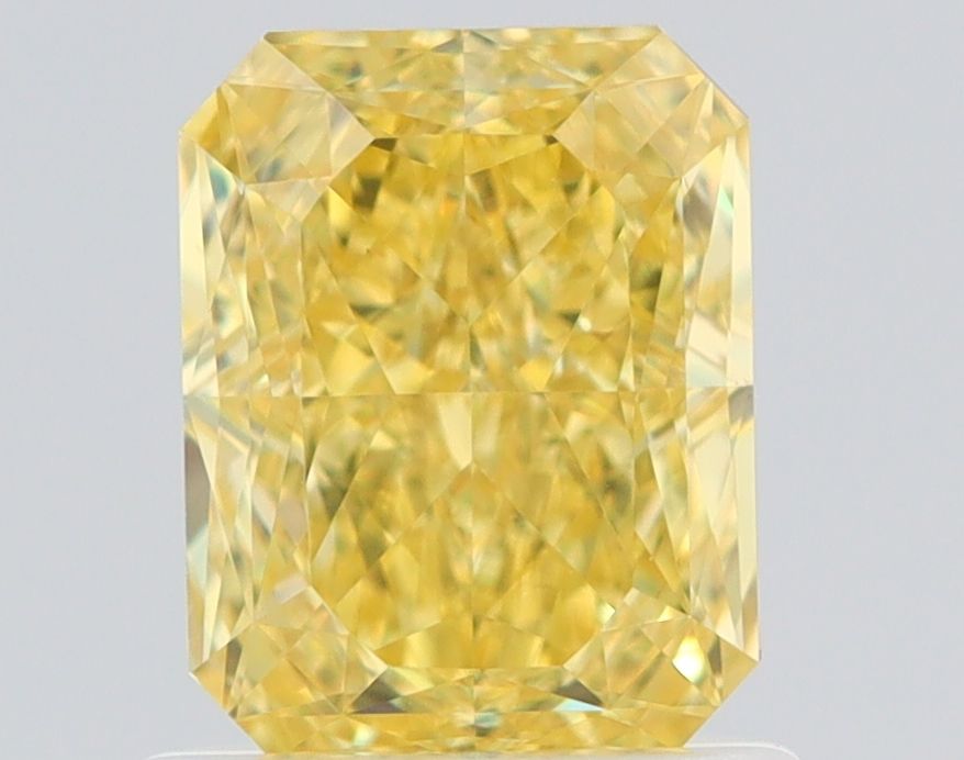 Radiant Fancy Intense Yellow Natural Diamond 1.12ct VS1 loose diamond