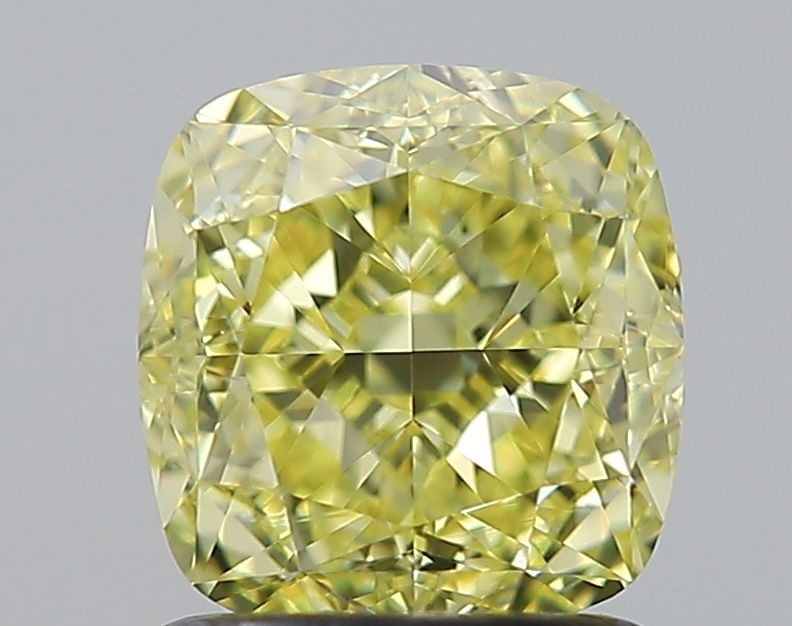 Cushion Fancy Intense Yellow Natural Diamond 1.56ct IF loose diamond
