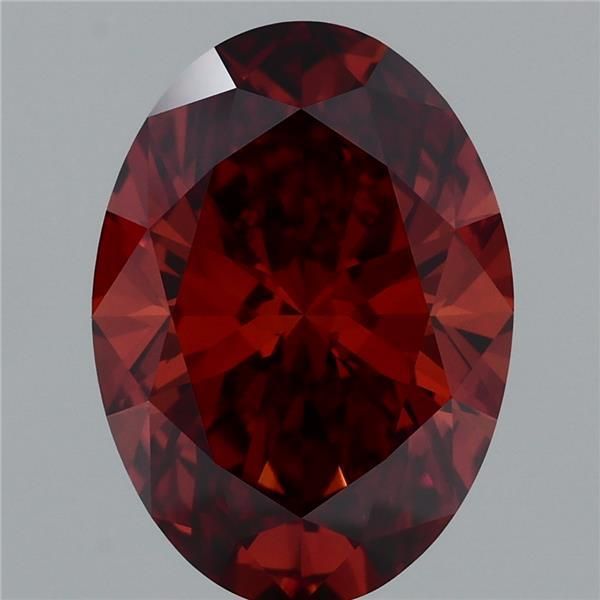 Oval Fancy Vivid Orange Lab-grown Diamond 3.52ct VVS2 loose diamond