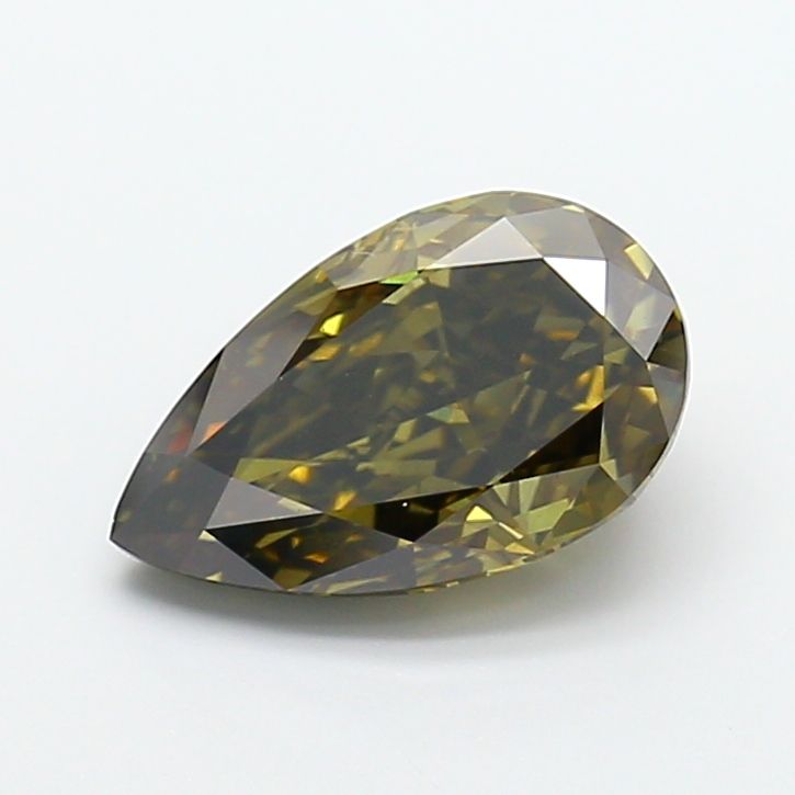 Pear Fancy Yellowish Gray Lab-grown Diamond 3.03ct VS2 loose diamond