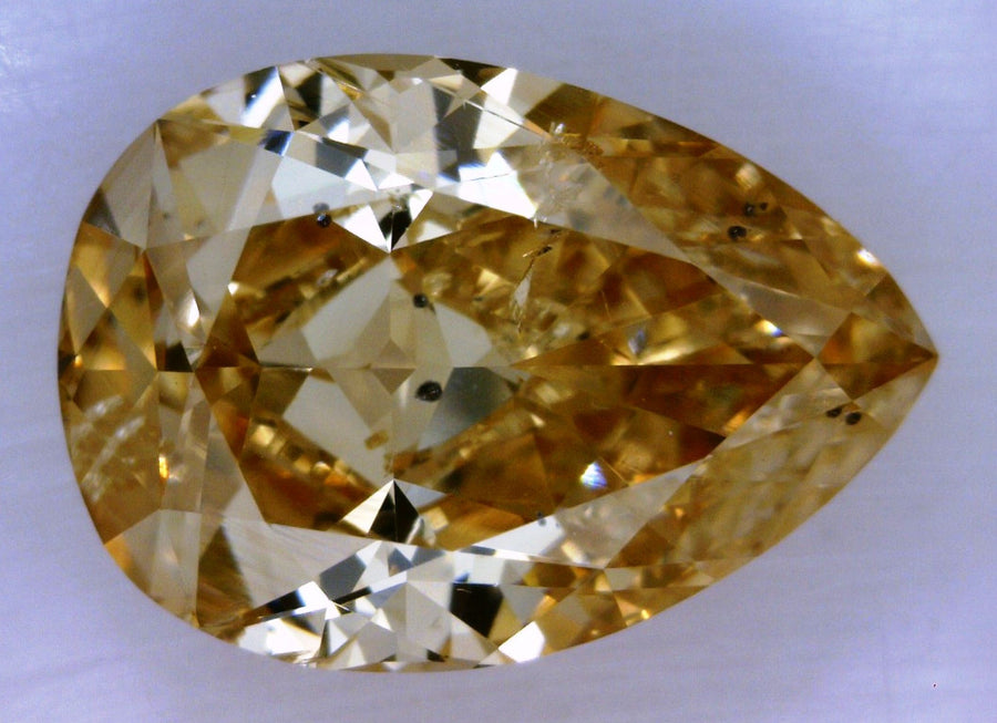 Pear Fancy Yellowish Brown Natural Diamond 1.23ct loose diamond