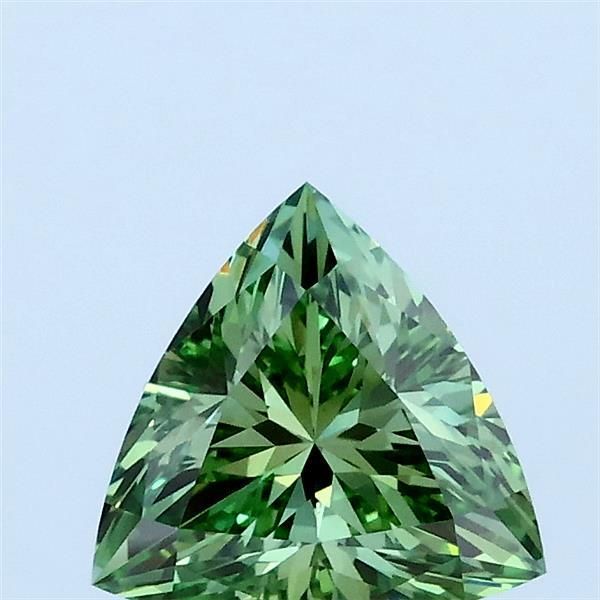 Triangular Fancy Vivid Green Lab-grown Diamond 1.01ct VVS2 loose diamond