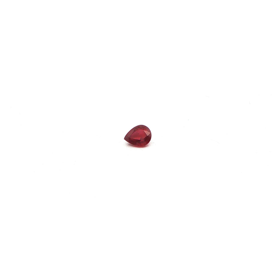 Pear Red Ruby 0.41ct loose gemstone