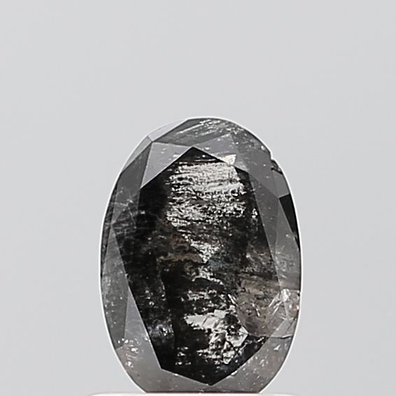 Oval Salt And Pepper Natural Diamond 0.73ct VS2 loose diamond