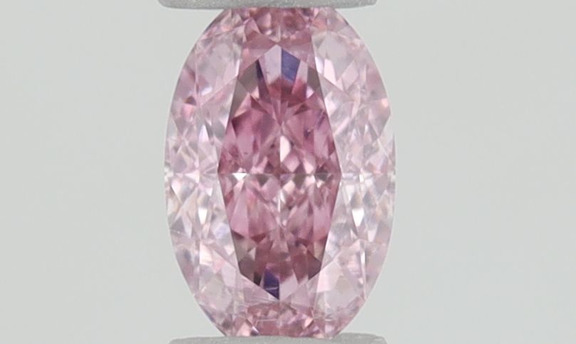 Oval Fancy Vivid Purplish Pink Natural Diamond 0.1ct loose diamond