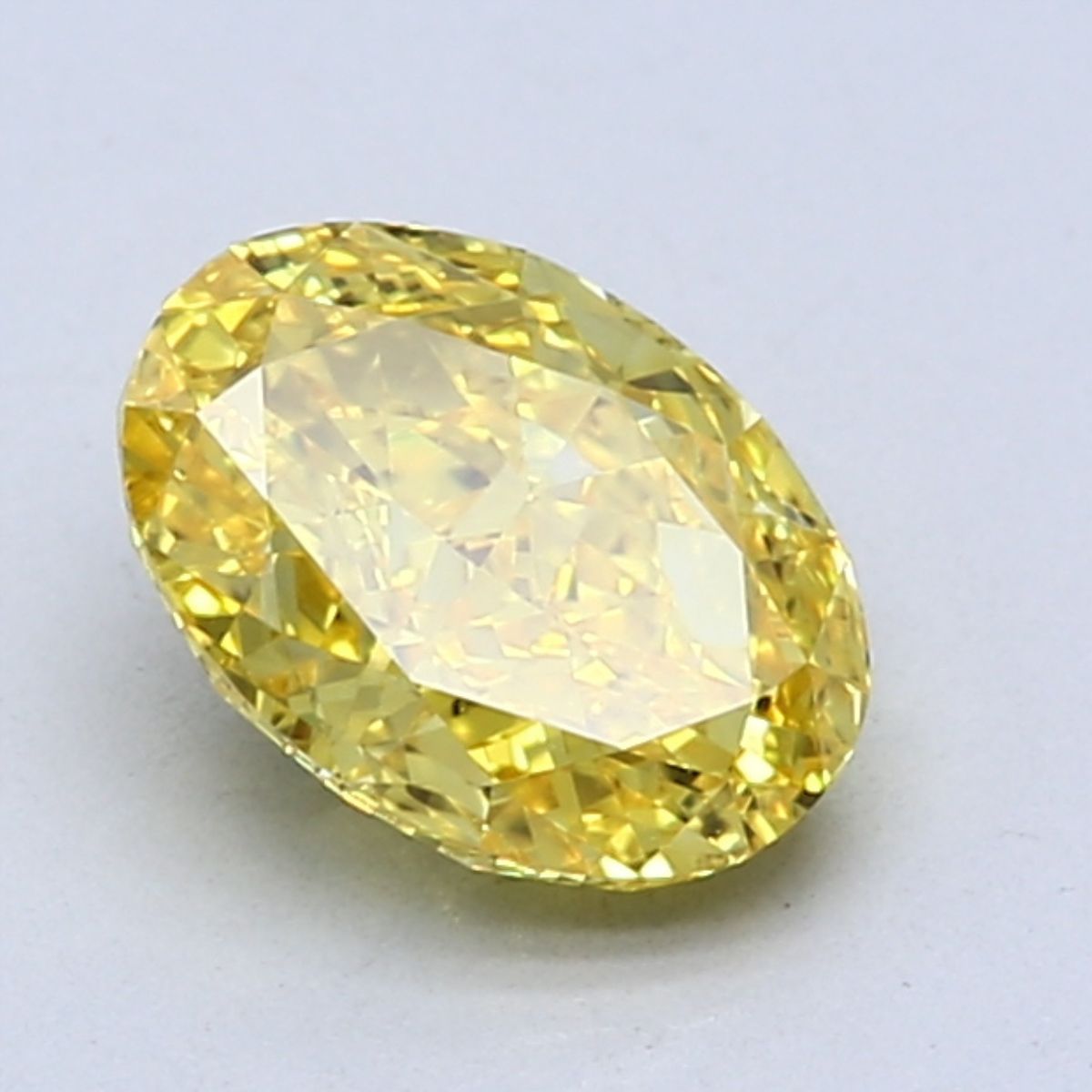 Oval Fancy Vivid Yellow Lab-grown Diamond 1.31ct IF loose diamond