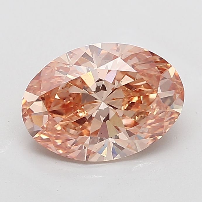 Oval Champagne Lab-grown Diamond 4.16ct VS1 loose diamond